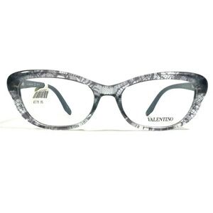 Valentino Black PurpleLace Cat Eye Full Rim Eyeglasses V2654 Excellent Condition
